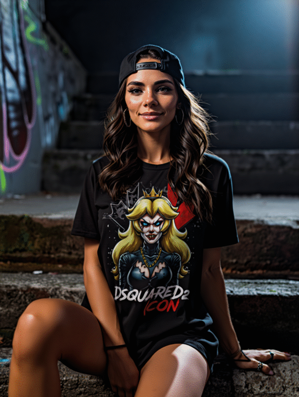 Camiseta personalizada Dark Peach x Dsquared2 ICON de Diseños IA