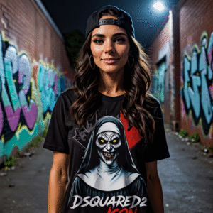Camiseta personalizada Dark Peach x Dsquared2 ICON de Diseños IA
