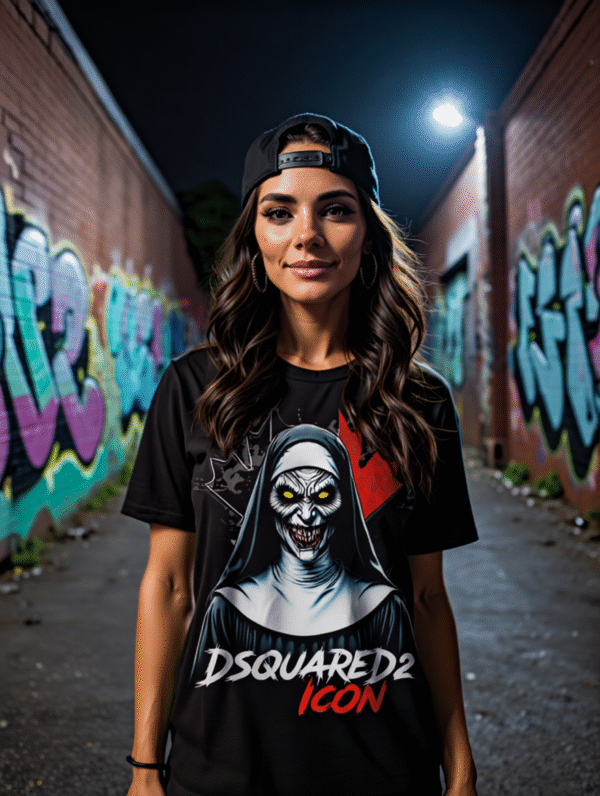 Camiseta personalizada Dark Peach x Dsquared2 ICON de Diseños IA