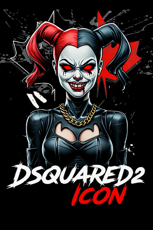Camiseta personalizada Harley Quinn II X Dsquared2 ICON de Diseños IA
