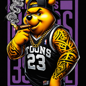 Camiseta personalizada Pooh Hustler de Diseños IA