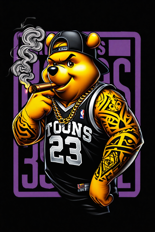 Camiseta personalizada Pooh Hustler de Diseños IA