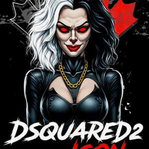 Camiseta personalizada Cruella Dark X Dsquared2 ICON de Diseños IA