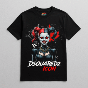 Camiseta personalizada Harley Quinn II X Dsquared2 ICON de Diseños IA
