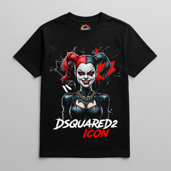 Camiseta personalizada Harley Quinn II X Dsquared2 ICON de Diseños IA