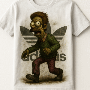 Camiseta personalizada Flanders Zombie de Diseños IA