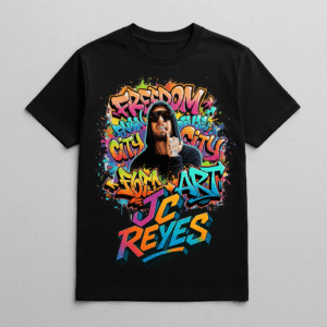 Camiseta personalizada JC Reyes Graffiti de Diseños IA
