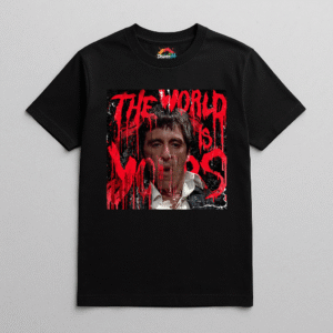 Camiseta personalizada Camiseta Scarface – “The World is Yours” de Diseños IA
