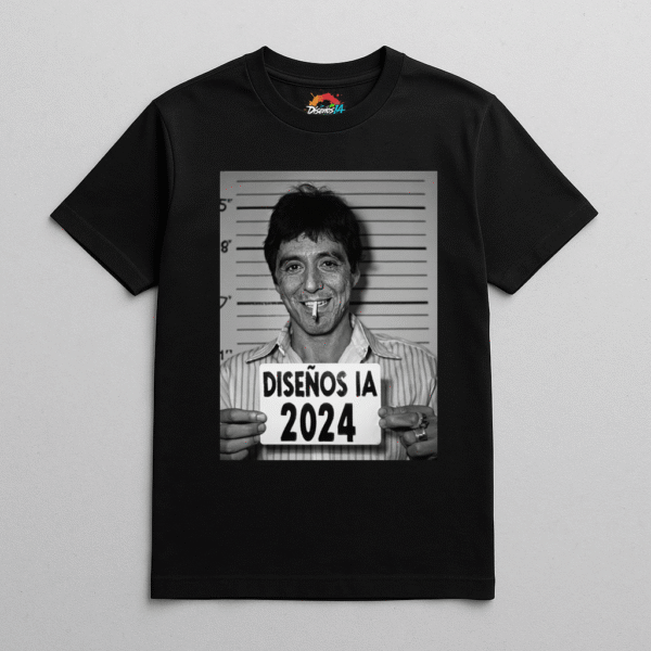 Camiseta personalizada Mugshot Edición de Diseños IA