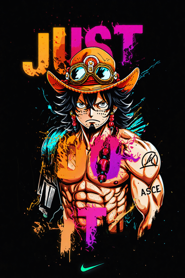 Camiseta personalizada Portgas D. Ace – Just Do It de Diseños IA
