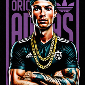 Camiseta personalizada Cristiano Ronaldo Gangsta de Diseños IA
