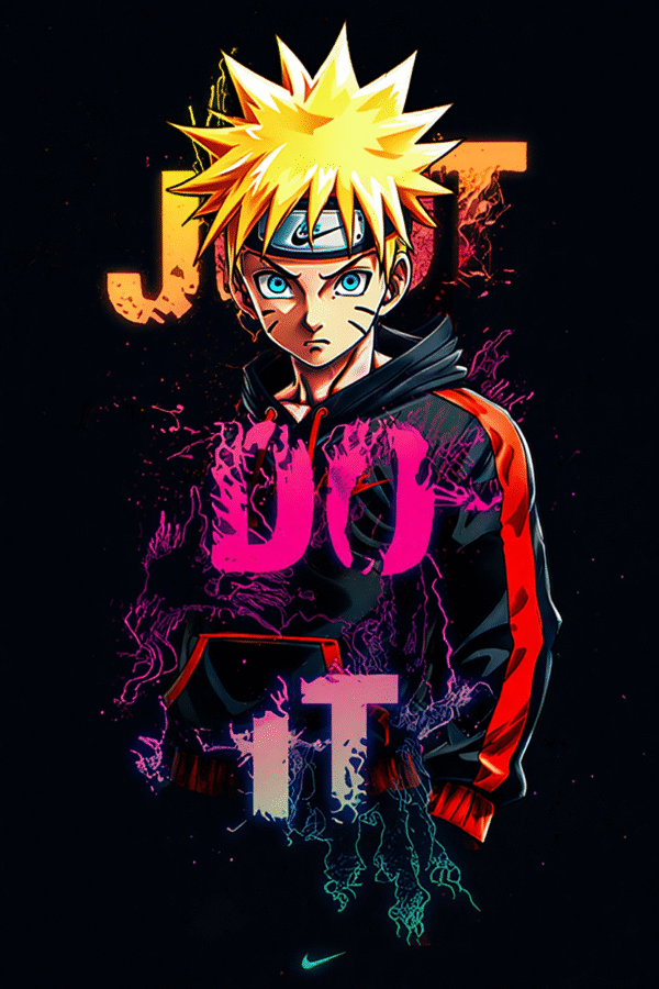 Camiseta personalizada Naruto – Just Do It de Diseños IA