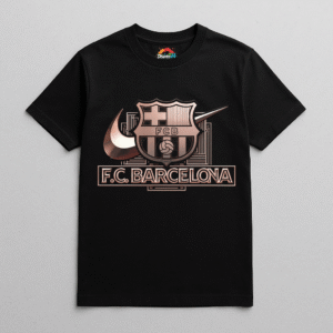 Camiseta personalizada F.C. Barcelona – Edición Metal de Diseños IA