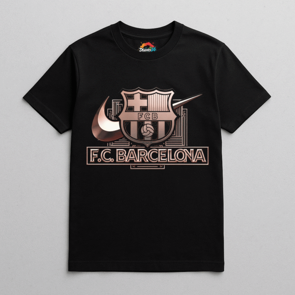 Camiseta personalizada F.C. Barcelona – Edición Metal de Diseños IA