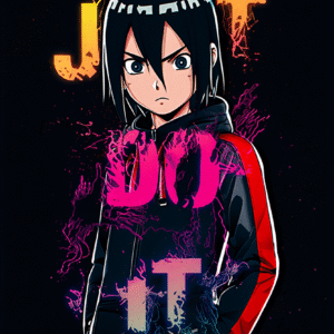 Camiseta personalizada Sasuke Just Do It de Diseños IA