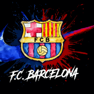 Camiseta personalizada F.C. Barcelona – Edición Aquarela de Diseños IA