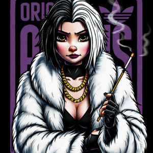 Camiseta personalizada Cruella Gangsta de Diseños IA