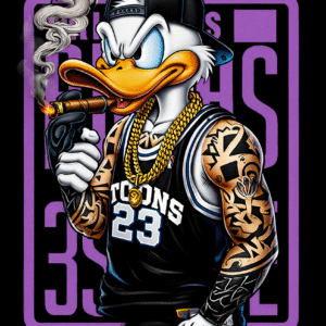 Camiseta personalizada Donald Gangsta de Diseños IA