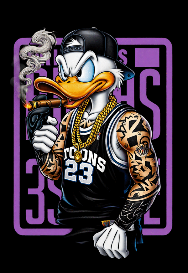 Camiseta personalizada Donald Gangsta de Diseños IA