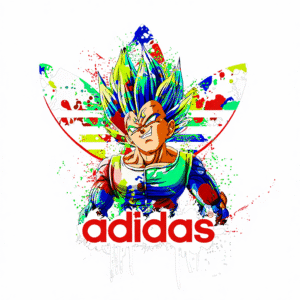 Camiseta personalizada Vegeta x Adidas Style de Diseños IA