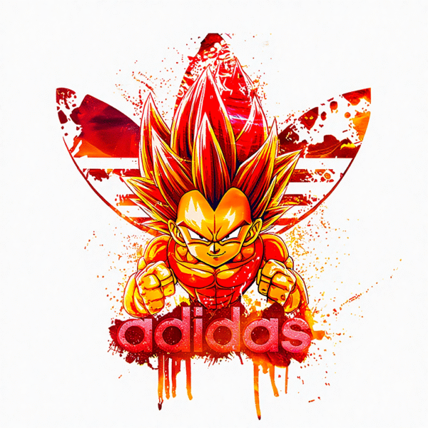 Camiseta personalizada Vegeta adidas II de Diseños IA