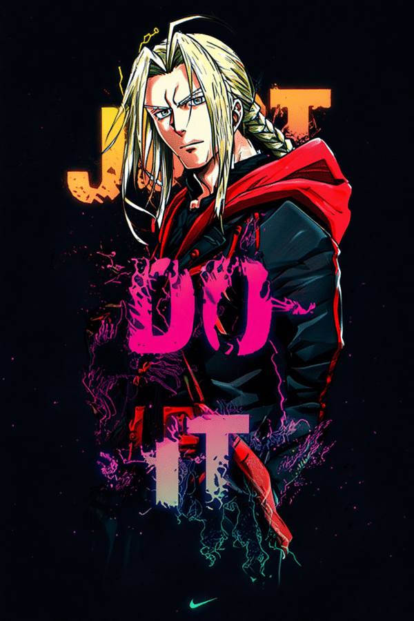 Camiseta personalizada Edward Elric Just Do It de Diseños IA
