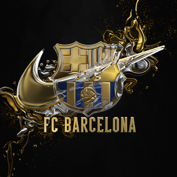 Camiseta personalizada F.C. Barcelona – Edición Gold de Diseños IA