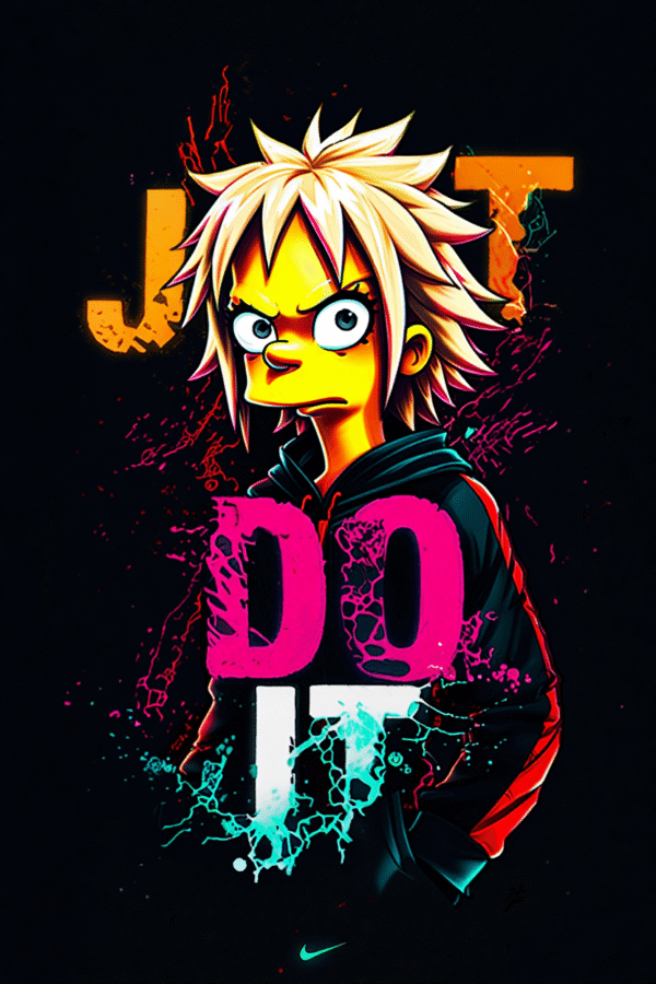 Camiseta personalizada Lisa Simpson just do it de Diseños IA