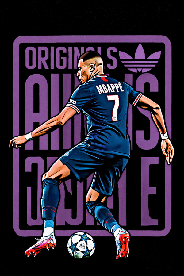 Camiseta personalizada Mbappé Urban de Diseños IA