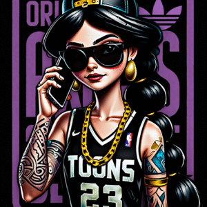 Camiseta personalizada Jasmin Gangsta de Diseños IA