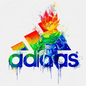 Camiseta personalizada Vegeta adidas de Diseños IA