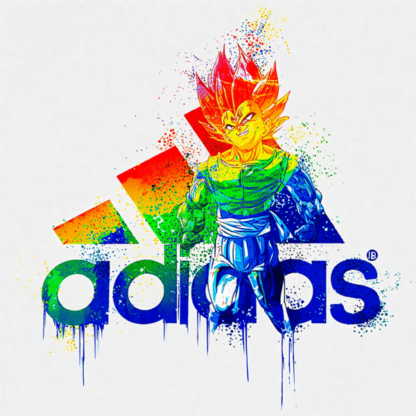 Camiseta personalizada Vegeta adidas de Diseños IA