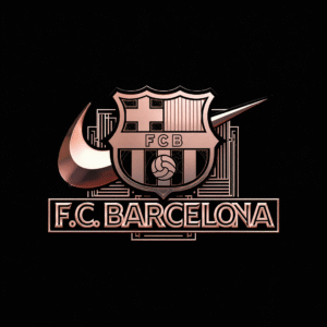 Camiseta personalizada F.C. Barcelona – Edición Metal de Diseños IA