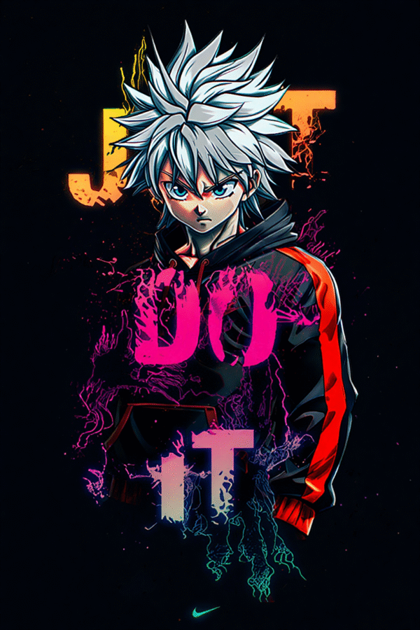 Camiseta personalizada Killua Just Do It de Diseños IA