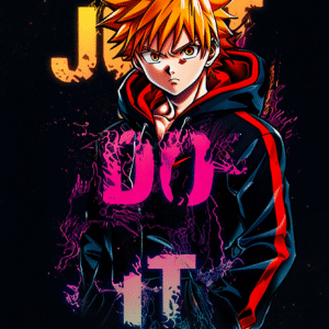 Camiseta personalizada Anime Just Do It II de Diseños IA