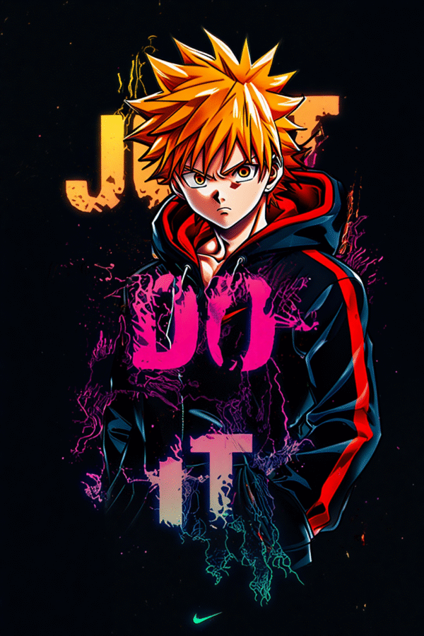 Camiseta personalizada Anime Just Do It II de Diseños IA