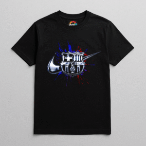 Camiseta personalizada F.C. Barcelona – Edición Metal de Diseños IA