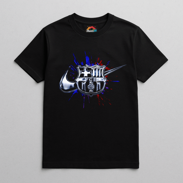 Camiseta personalizada F.C. Barcelona – Edición Metal de Diseños IA