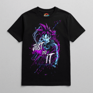 Camiseta personalizada Goku Neón – Just Do It de Diseños IA