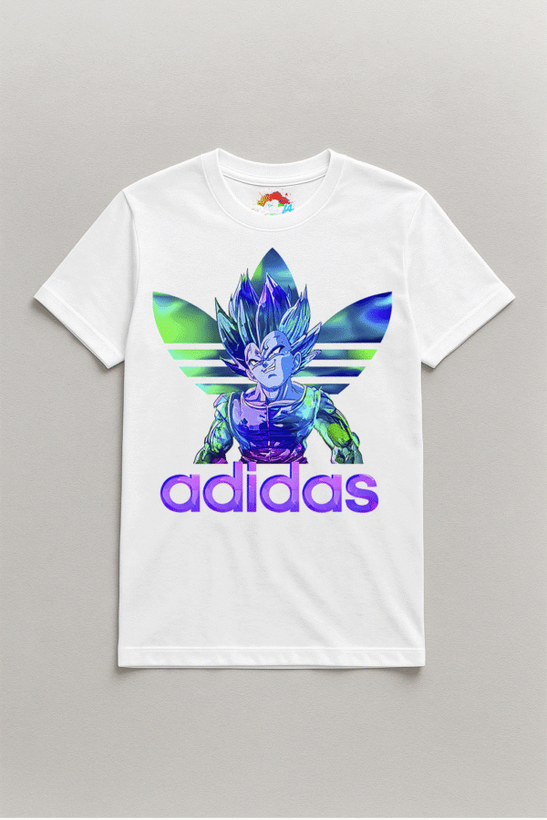 Camiseta personalizada Vegeta Adidas Holographic de Diseños IA