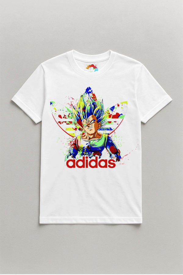 Camiseta personalizada Vegeta x Adidas Style de Diseños IA