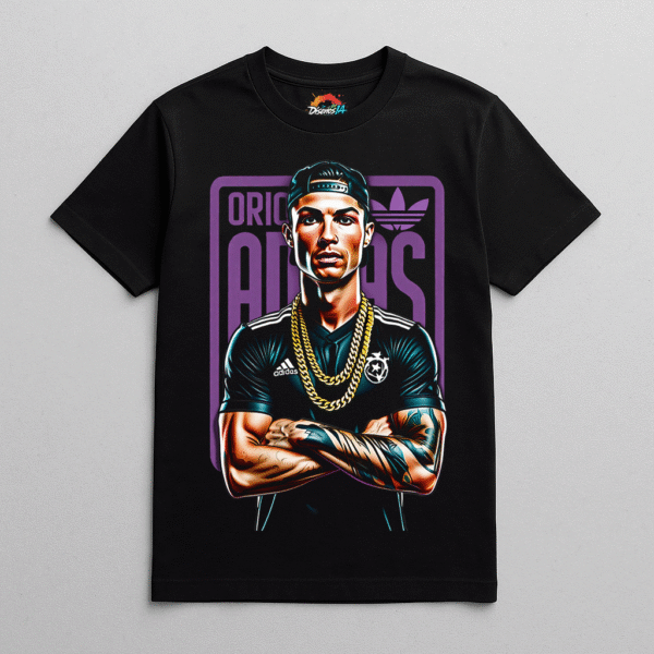 Camiseta personalizada Cristiano Ronaldo Gangsta de Diseños IA