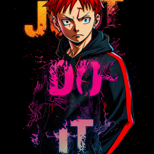 Camiseta personalizada Anime Just Do It de Diseños IA