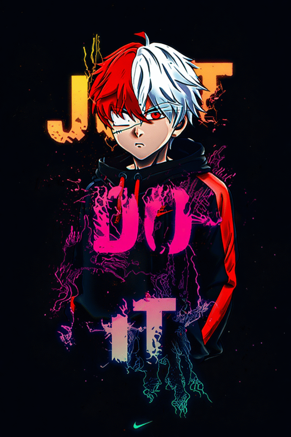 Camiseta personalizada Todoroki Just Do It de Diseños IA