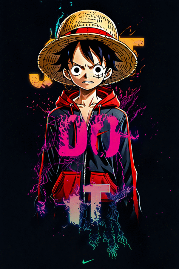 Camiseta personalizada Luffy Just Do It de Diseños IA