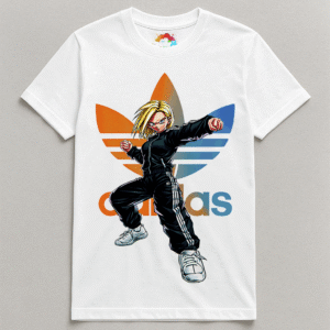 Camiseta personalizada Android 18 Fighting de Diseños IA