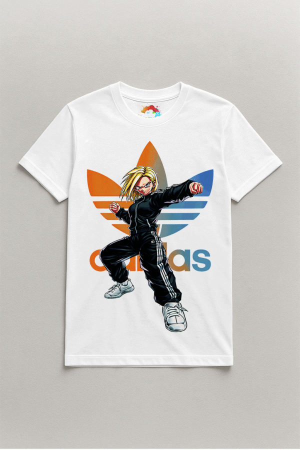 Camiseta personalizada Android 18 Fighting de Diseños IA