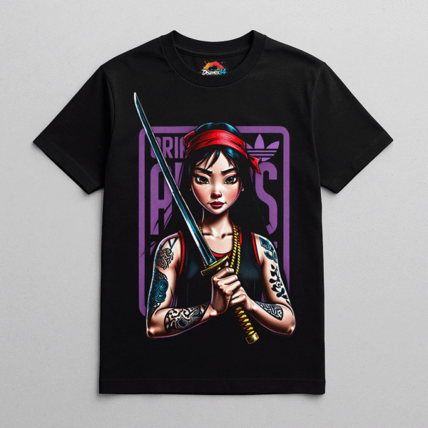 Camiseta personalizada Mulan Samurai de Diseños IA
