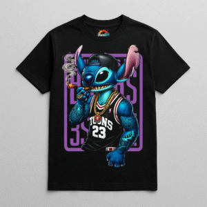 Camiseta personalizada Stitch Gangsta de Diseños IA